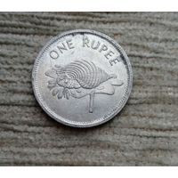 Werty71 Сейшельские острова Сейшелы 1 рупия 1995 Раковина Харония Тритон