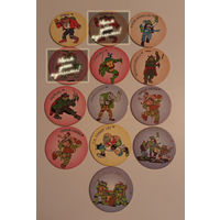 Фишки Ninja Tortues (Черепашки Ниндзя) #1, 14, 48, 54, 68, 87, 92, 93, 111, 122, 142