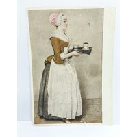 Почтовая карточка, чистая, 1955г. Шоколадница. Дрезденская галерея. 14