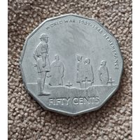 Австралия 50 центов, 2005 60 лет со дня окончания Второй Мировой войны aUNC