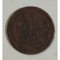 1 копейка 1924, промылась и не чистилась