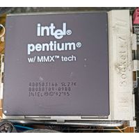 Процессор Intel Pentium MMX 166 MHz SL27H Socket 7 в керамическом корпусе.