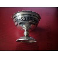 Солонка.875 проба серебра чернь.золочение.