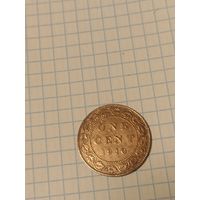 КАНАДА 1 цент 1910 год