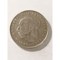 Германия 2 марки "Теодор Хойс. 20-летие со дня основания ФРГ." 1975 F