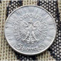 Польша 5 злотых 1935 года. Юзеф Пилсудский. Сторгуй за свою цену, предложи обмен!