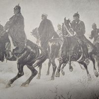 Императоръ Вильгельмъ 1 передъ Парижемъ. Энциклопедическая гравюра СПБ. 19-20века 24х16см.   РАСПРОДАЖА КОЛЛЕКЦИИ.