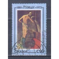 [158] Гана 1993. Культура.Искусство.Живопись.Пикассо. Гашеная марка.