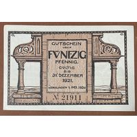 Нотгельд 50 пфеннигов 1921 год. Нёрдлинген. Веймарская республика