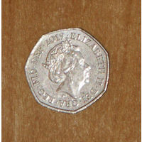 Британия 50 пенсов 2019 XF