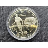 Токелау 5 тала 1994 Чемпионат мира по футболу 1994! Серебро 925 пробы 31,47 грамм! ОБМЕН!