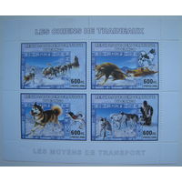 Марки Конго 2006 г. Ездовые собаки. Блок (a)