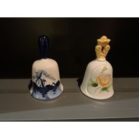 Колокольчик фарфор Цветы Мельница  Голландия Дельф Англия Винтаж