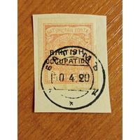 1920 гражданская война в России Батум оригинальная марка с оригинальной надпечаткой и оригинальным штемпелем редкость флора Мих 11 (2-6)