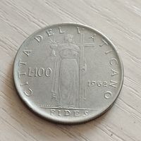 Ватикан 100 лир 1962г.