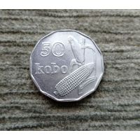 Werty71 Нигерия 50 больших кобо 1991 Кукуруза