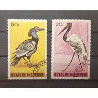 Бурунди. 1965 год. Фауна. Птицы (2 марки из серии)