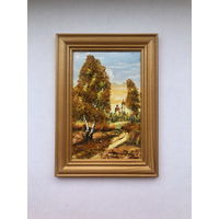 Картина, панно с янтарной крошкой