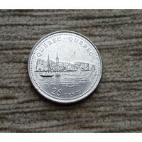 Werty71 Канада 25 центов 1992 года 1 квотер 125 лет конфедерации Квебек Корабль
