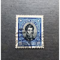 Марка Чили 1928 год Бернардо Хиггинс