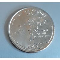 Квотер (25 центов) 2000 Р. Гемпшир. Cостояние!