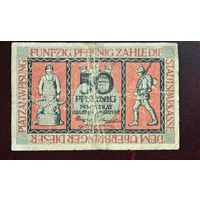 1918 год Германия 50 пфеннигов кузнец