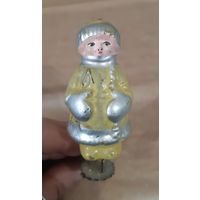 Игрушка ёлочная Мужичок с ноготок, стекло. СССР