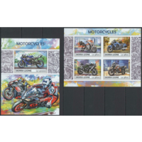 Сьерра Леоне 2017г    Мотоциклы BL+KB   MNH