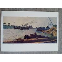 1957. соцреализм. Гавозинский. На строительстве Каховской ГЭС