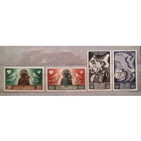 Италия 1946г. 4 марки серии "В поддержку польских поселений в Италии".  *