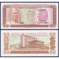 Сьерра-Леоне, 50 центов 1984 г, P-4e (D, президент Сиака Стивенс), UNC-