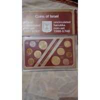 Израиль набор монет 1987 и 1988 Ханука сдвоенный набор