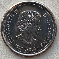 Канада 10 центов 2023 г. Памяти Елизаветы II 1952-2022.