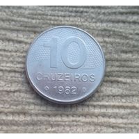 Werty71 Бразилия 10 крузейро 1982 Карта