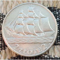 Польша 2 злотых 1936 года. Корабль. Сторгуй за свою цену, предложи обмен!  Y