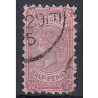 98.Aust. Великобритания. Австралийские штаты. Виктория. Стандарт. 1883 г. 1/2p. Mi.#71b.