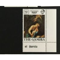 Гамбия 1980 год Живопись Рождество чистая **