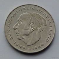 Германия, ФРГ 2 марки, Теодор Хойсс. 20-летие со дня основания Федеративной Республики (1949–1969), 1986 G
