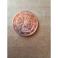 Монеты. Европа. Австрия 2 евро цента 2014 г.