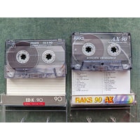 Аудиокассеты "RAKS" ED-X 90 и АХ 90. Цена за две шт.