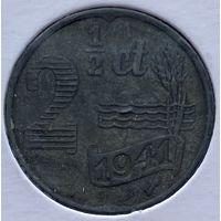 Нидерланды 2,5 цента 1941 г. В холдере