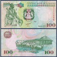 Лесото, 100 малоти 2009 г, P-19e (AD, король Мошвешве I), UNC-***