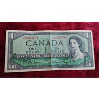 КАНАДА 1 ДОЛЛАР 1954ГОД .  ОРИГИНАЛ  Распродажа Коллекции !!! .Экспресс  Аукцион  не с рубля без МПЦ и прочего 3 ДНЯ  .Много лотов в продаже .