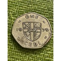 Гана 1 седи 1979 г ( Ракушка  каури )