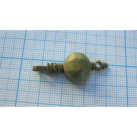 Половинка древней привески. Бронза, литье.