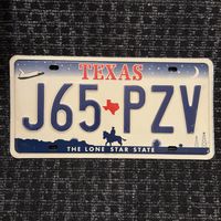 Автомобильный номер США Техас