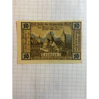 10 пфеннингов (нотгельды) г. Германия.