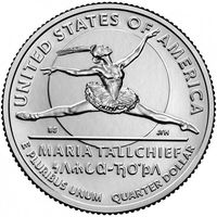 США 25 центов 2023 D Мария Толчиф UNC