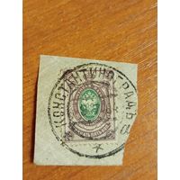 1889 Россия Загорский 63 горизонтальное верже гашение  Константин оград Полтавской губернии герб (3-6)