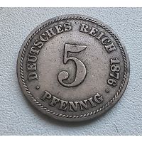 Германия 5 пфеннигов, 1876 А  2-1-43